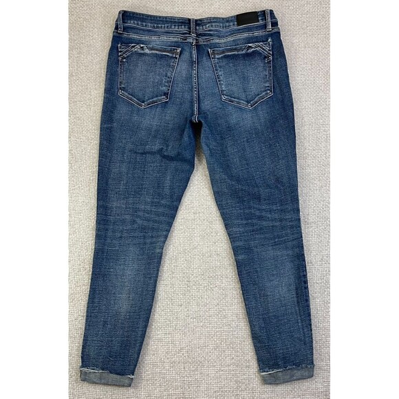 Buckle Black Jeans Fit No 53 Ankle Skinny Women's Size 33 Cuffed Distressed - Picture 3 of 13